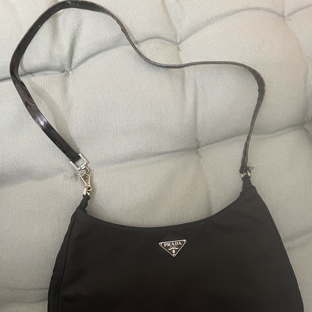 Prada Nylon Shoulder Bag Black